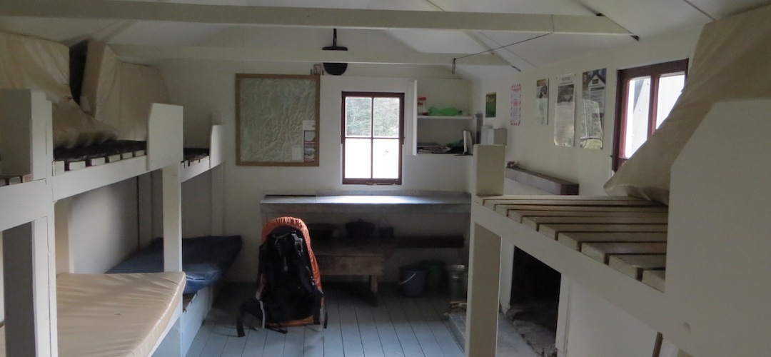 Interior of Bobs Hut, Nelson Lakes National Park