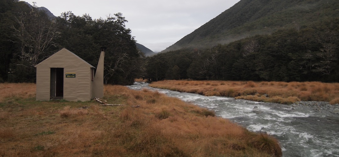 exterior East Mataki Hut, Nelson Lakes National Park