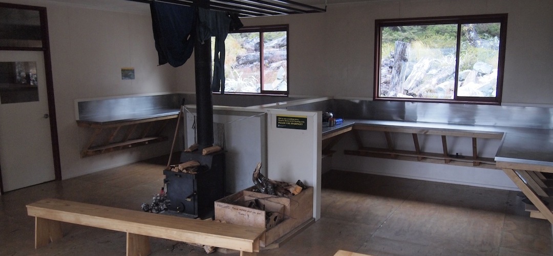 interior Upper Travers Hut, Nelson Lakes National Park