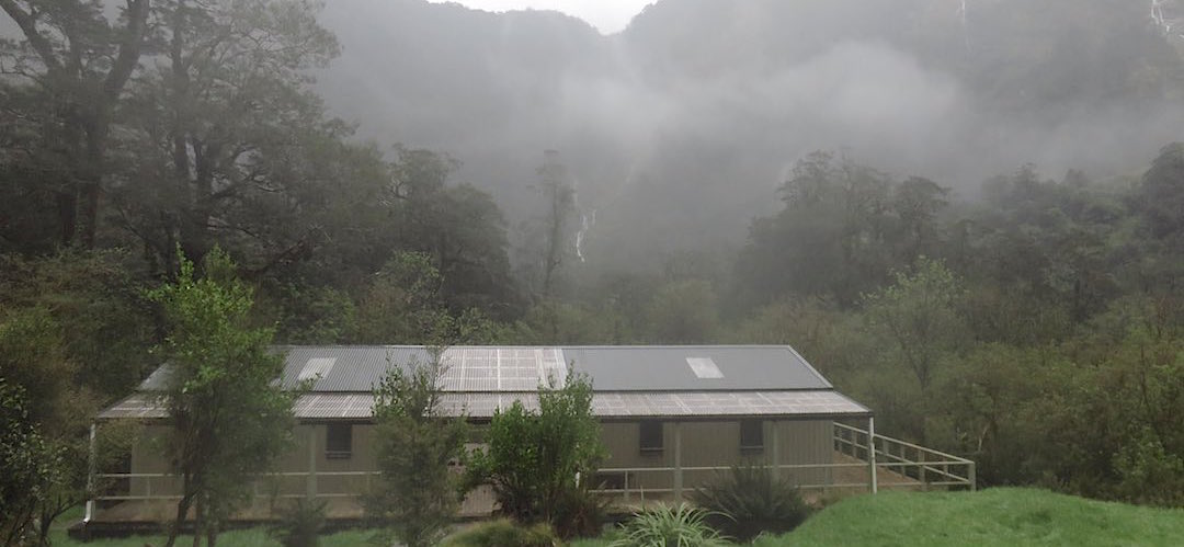 That's the sleeping areas with a view to the other side of the Arthur River.  | Dumpling Hut, Milford Track
