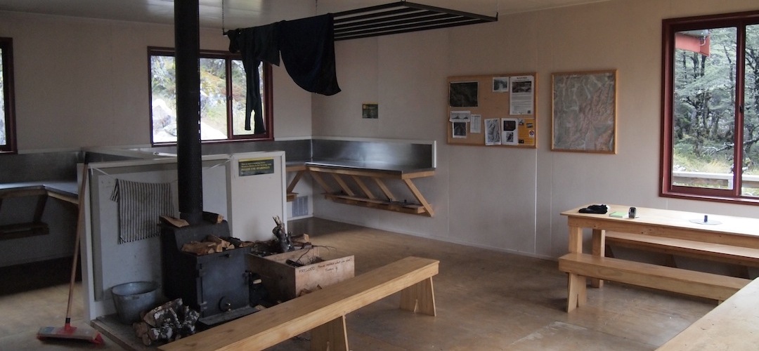interior Upper Travers Hut, Nelson Lakes National Park
