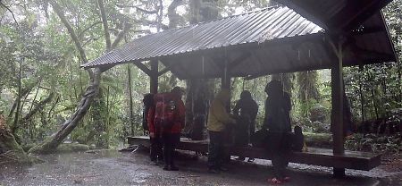 The Giant Gate Shelter actually doesn't have so much to offer in terms of shelter. Or anything much else. | Giant Gate Shelter, Milford Track
