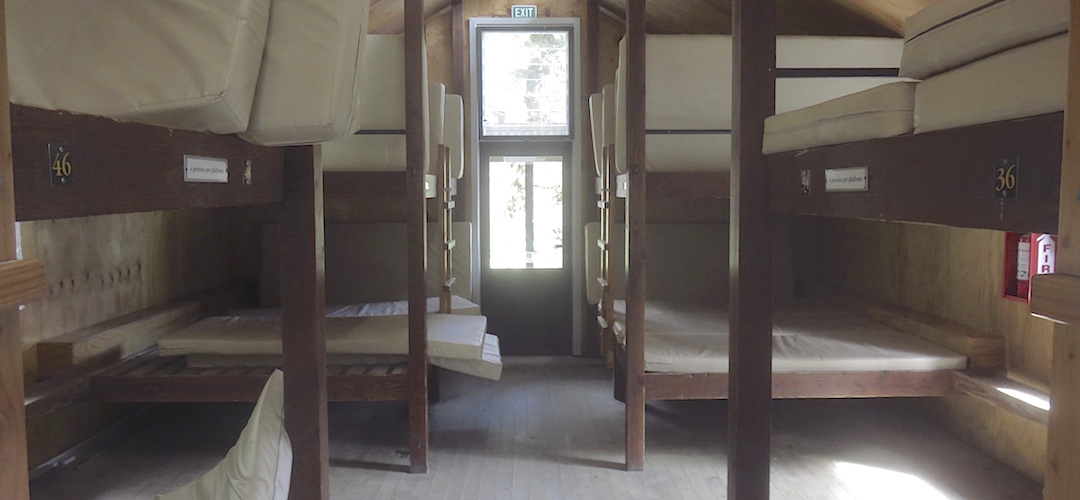 Inside the freestanding bunkroom.  | Lake Mackenzie Hut, Routeburn Track
