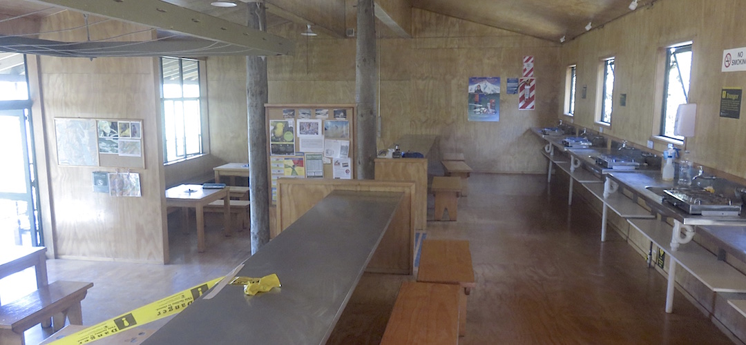 Yeah, the kitchen/living area.  |  Routeburn Falls Hut, Routeburn Track
