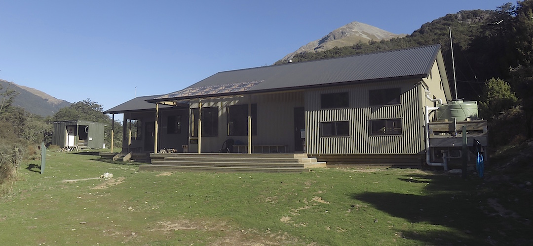 The old Mid Caples Hut has been replaced by the new Caples Hut. | Caples Hut, Caples Track