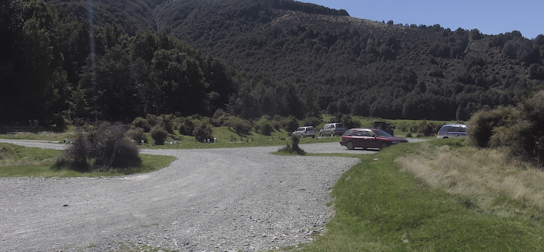 Yup, the Greenstone carpark. | Greenstone shelter and carpark, Greenstone Track