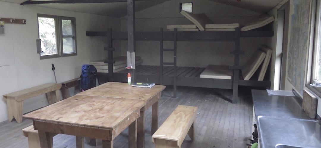 Yeah, I'm just thinking of the snorers.   | MacKerrow Island Hut, Hollyford Track