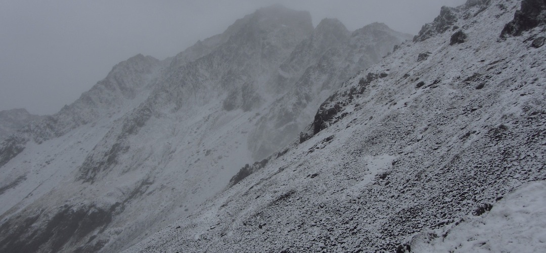 snow near Travers Saddle, Nelson Lakes National Park