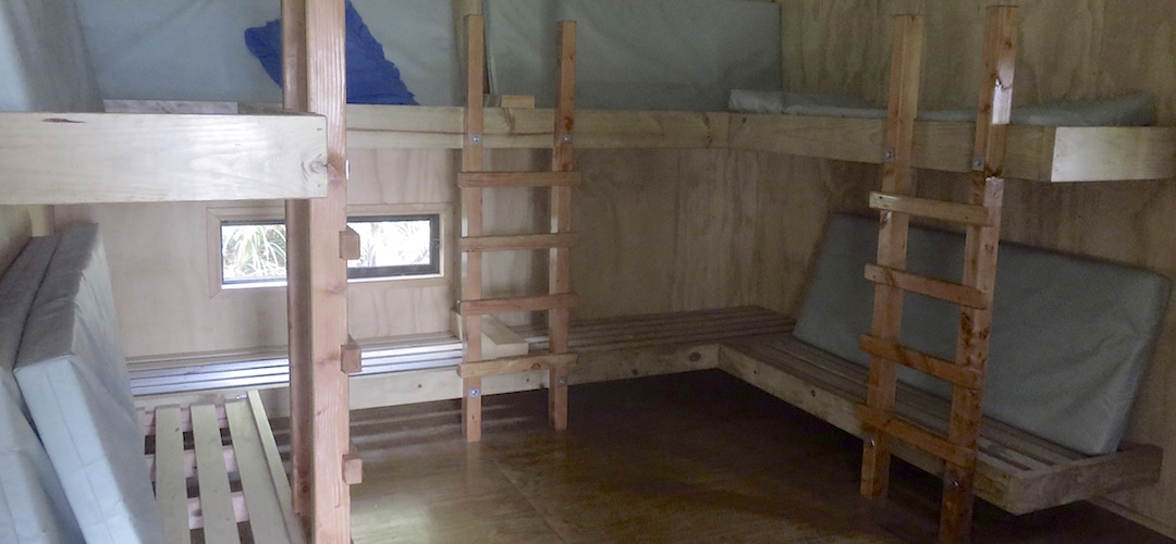 Two similar bunk rooms that are generous enough.  | Martins Bay Hut, Hollyford Track