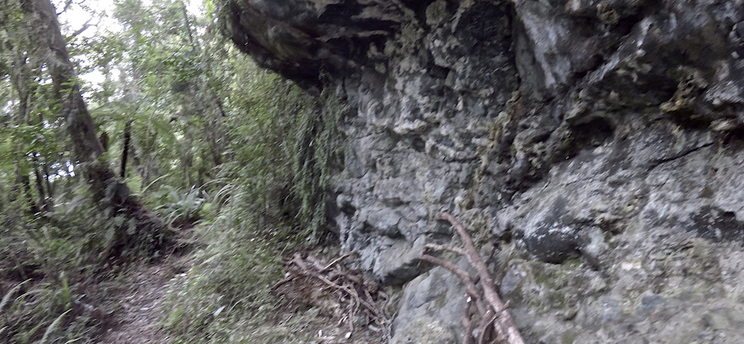 Blurry, but it was dark in there, that's the rock bump. | Lake Wilmot Bivvy, Pyke - Big Bay Route