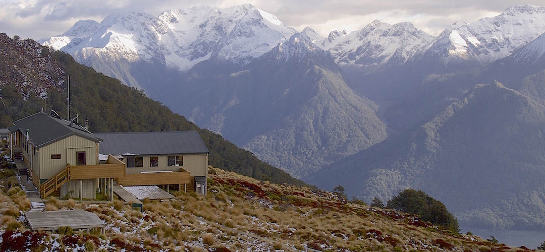 Great setting, hunh? | Luxmore Hut, Kepler Track