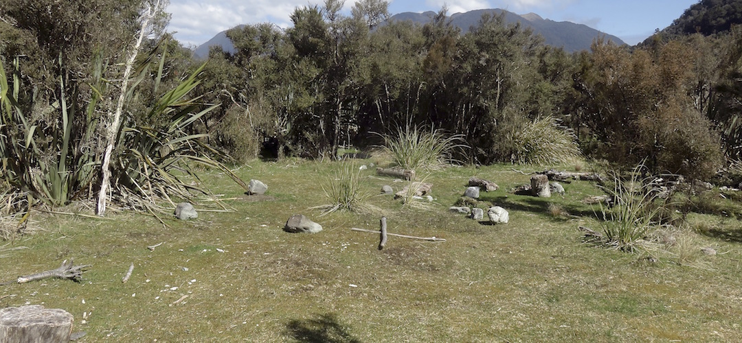 Looks as if this has been used quite a bit in the past. | Pyke River crossing campsite | Pyke - Big Bay Route