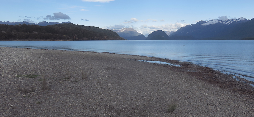 Yeah, that's Shallow Bay and the view across Lake Manapouri. | Shallow Bay campsite, Kepler Track, Fiordland National Park