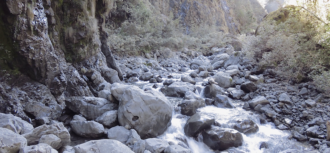Day 5, there's no scale with this image but be assured, those rocks are bigger than you think. |  Arthurs Pass blog