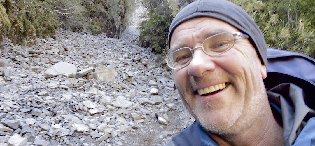 Day 6, joy after surviving coming down the scree slope, oh, and getting up as well.  |  Arthurs Pass blog