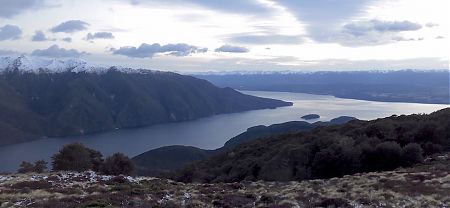 It's quite the view of Lake Te Anau and the Murchison Mountains from Luxmore Hut. | Kepler Track, Fiordland National Park