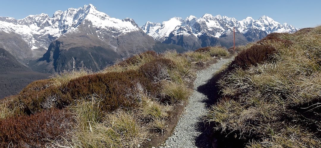 That's the Darren Range over the Hollyford valley. | Routeburn Track, Fiordland National Park