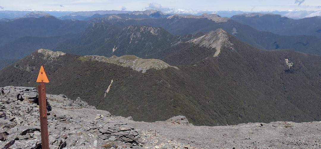 Grass Knob is around a bit with the start of my ridge off to the right, Mt Richmond Forest Park
