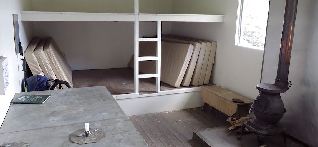 This style bunks gives much better space in the hut.  | Richmond Saddle Hut, Mt Richmond Forest Park