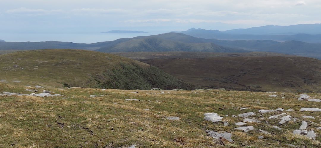 Coming down of Table Hill the view is a real eyeful. | Tin Range route, Stewart Island