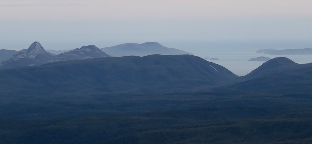 Wow, that's Gog on the left, Tiwi Islands beyond. | From the Tin Range, Stewart Island