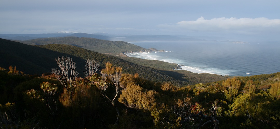 Little Hellfire Beach with Masons Bay, Rakiura National Park, Stewart Island