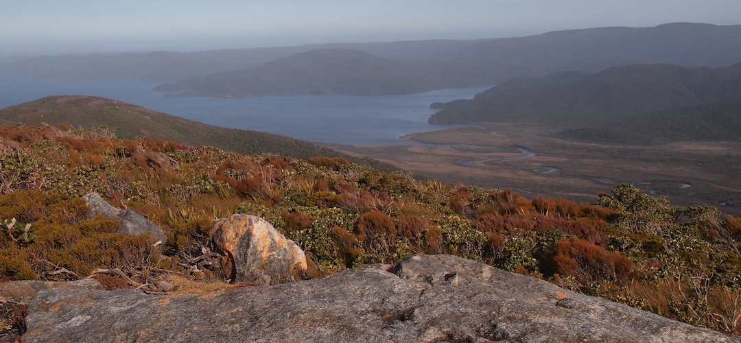 Patterson Inlet from Rocky Mountain, Stewart Island