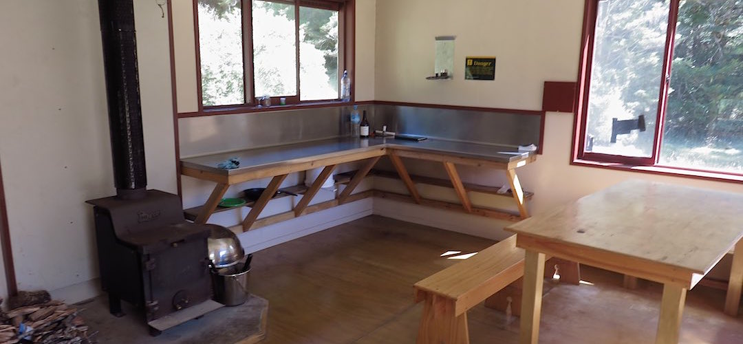 enough bench space inside | Morgans Hut, Nelson Lakes National Park