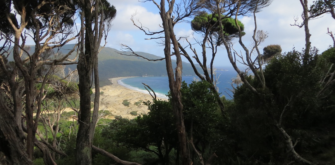 Smokey Bay from above, Stewart Island