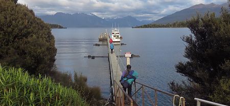 The adventure begins at the jetty at Te Anau Downs with the boat to the start of the track. | Milford Track, Fiordland National Park