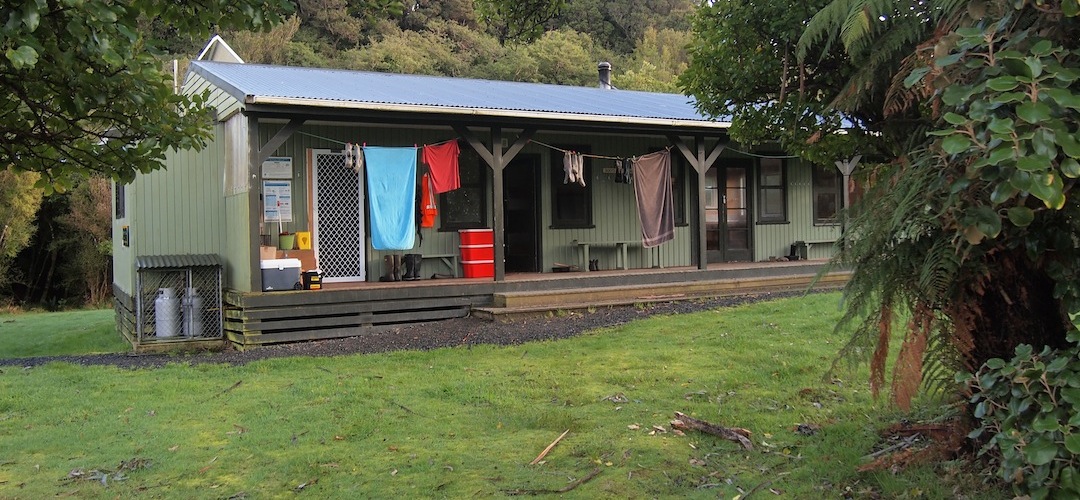 Port William hut verandah