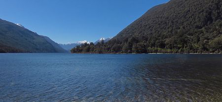 Lake Alabaster near the hut. Gotta get around that to start. | Pyke – Big Bay Route, Pyke Forest