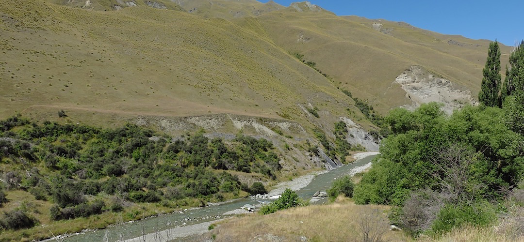 You have to wander down to the Arrow River for water, the long haul. | Macetown campsite, Arrow River near Arrowtown
