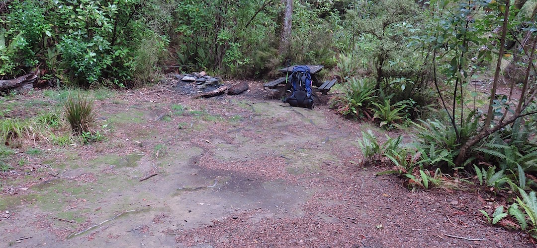 Yahoo, a picnic table | Emerald Pool campsite, Mt Richmond Forest Park