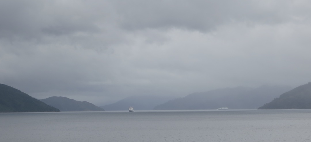 first views of the South Island for a while don't look too promising, weatherwise.