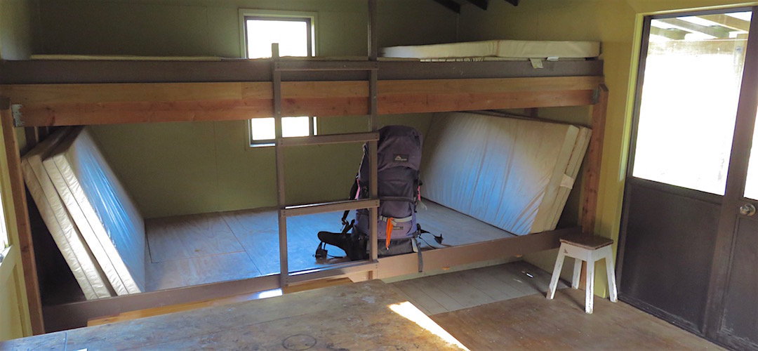  The sleeping platforms are efficient to pack people in. |  Boulder Lake Hut, Kahurangi National Park