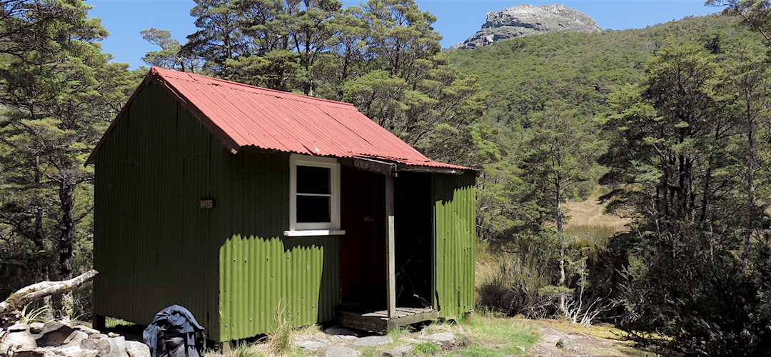  Looks like the hut has been recently painted. |  Cobb Hut, Kahurangi National Park