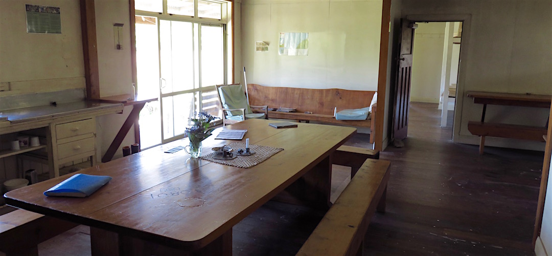 That has to be one of the largest dining tables in a DOC hut. |  Kahurangi Keepers House, Kahurangi National Park.