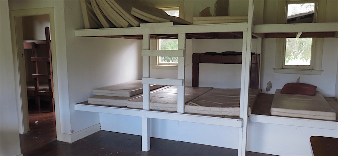One of the four bunk areas is in the old house dining room. |  Kahurangi Keepers House, Kahurangi National Park