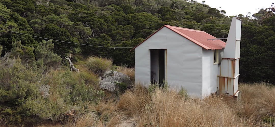 The outside of the hut has been recently repainted. | Ministry of Works Historic Hut, Kahurangi National Park