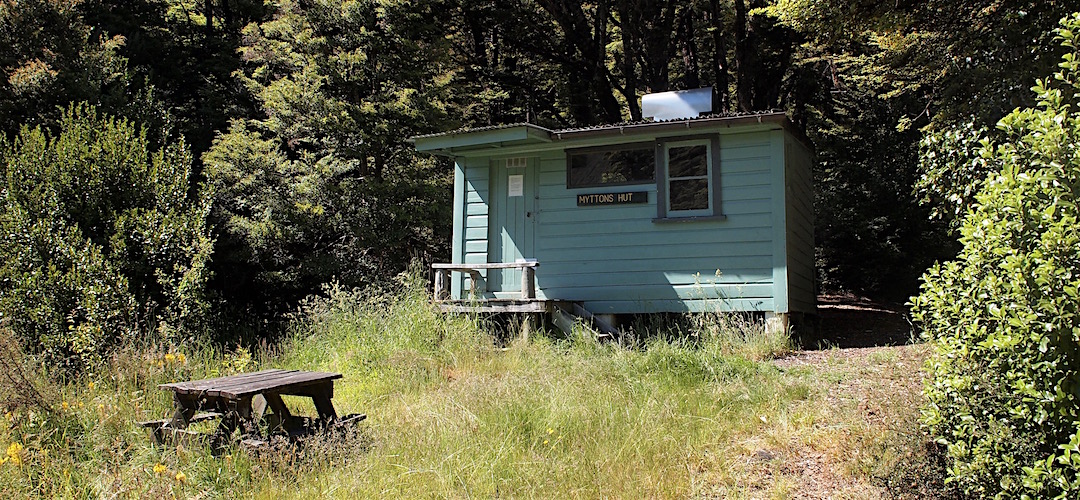 Myttons is a much more intimate hut than nearby Trilobite. | Myttons Hut, Kahurangi National Park