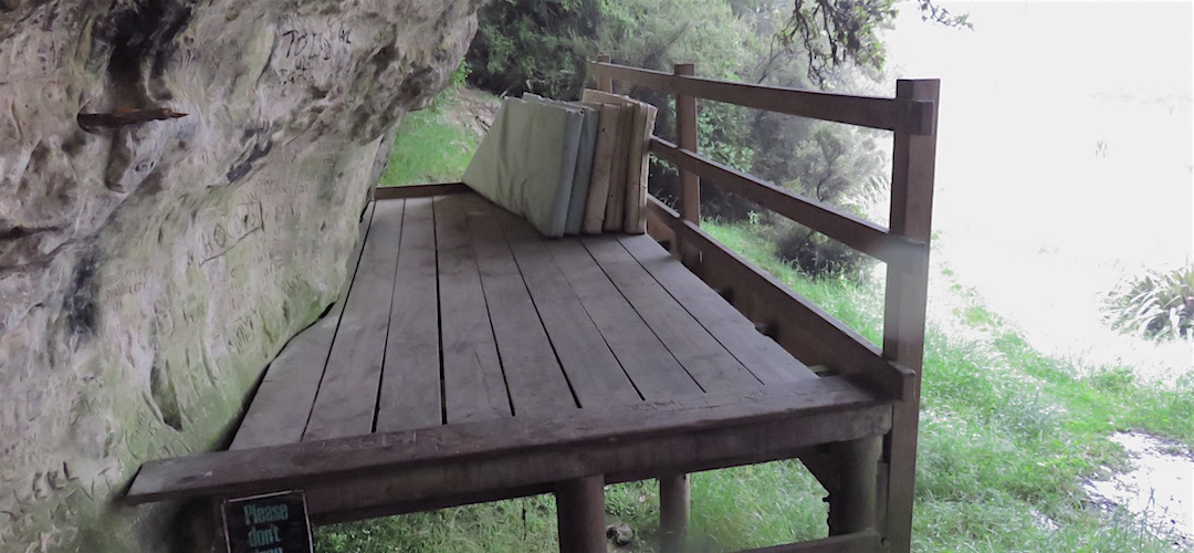  You can sleep on a mattress on the platform if you like. | Rock Shelter, Kahurangi National Park