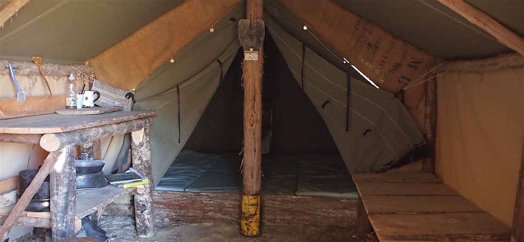  The sleeping area is in its own separate tent at the back. | Tent Camp, Kahurangi National Park