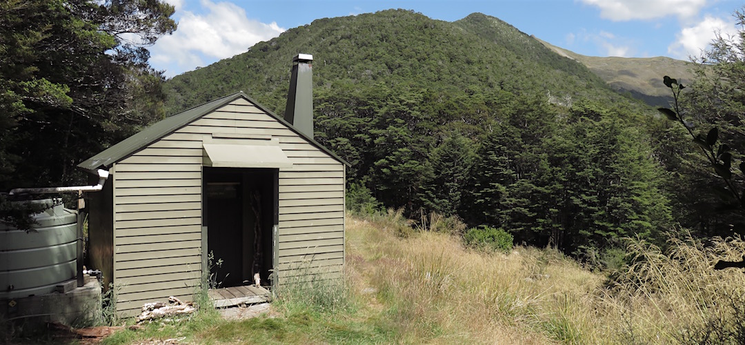 Kiwi Saddle Hut at, err, Kiwi Saddle. | Kahurangi National Park