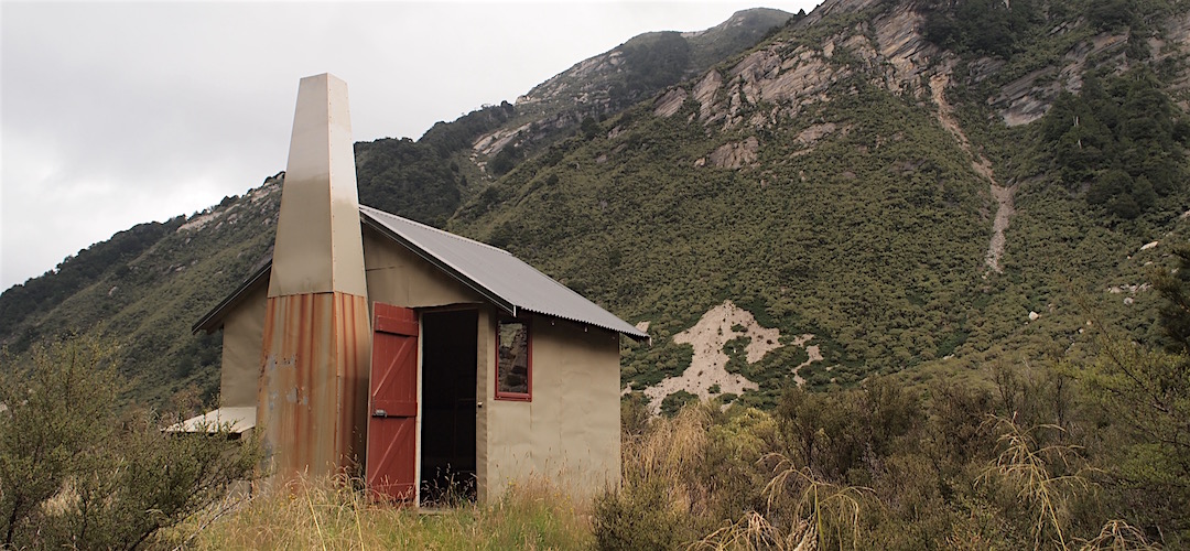 There's those mudstone cliffs.  | Hurricane Hut, Matiri River, Kahurangi National Park