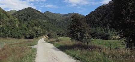 There's kilometres of gravel road to get to the Rolling River start to the track.| Wangapeka Track, Kahurangi National Park