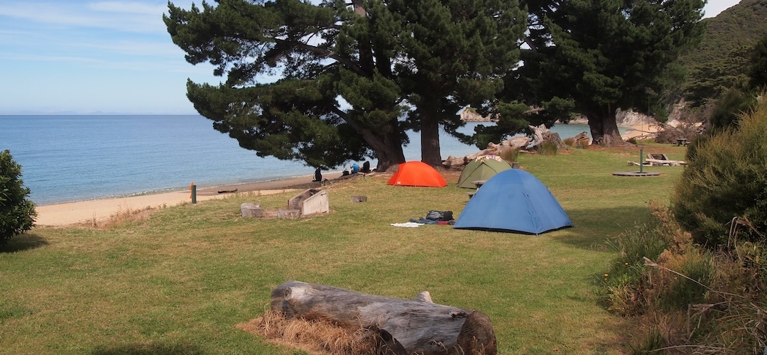 Mutton Cove campsite, Coastal Track, Abel Tasman National Park