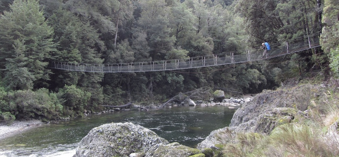 Upper Karamea swing bridge