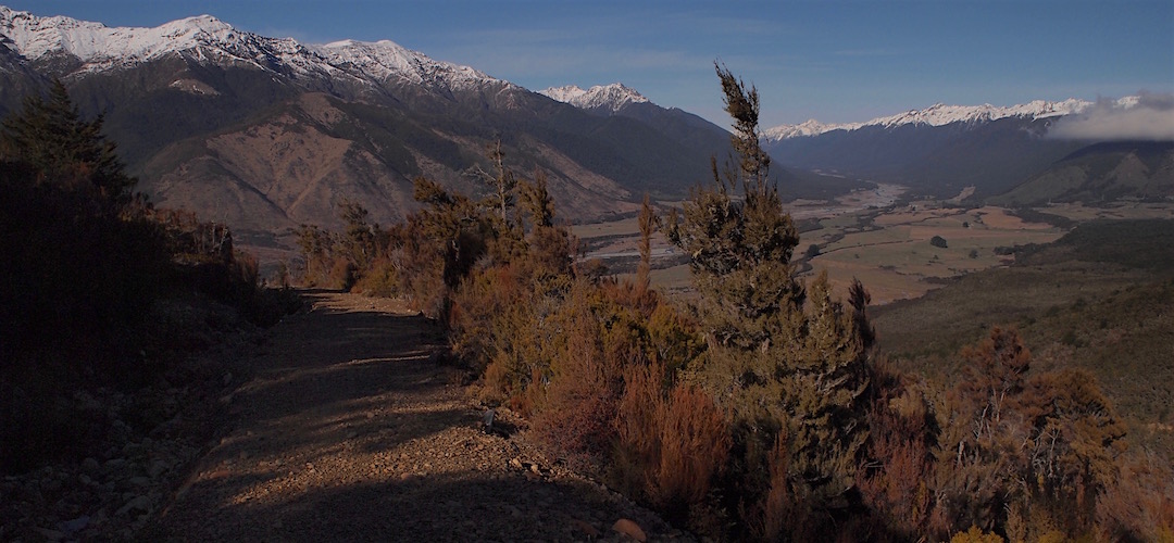 Day 15. View of the Wairau River from near Red Hills Hut. | winter trip, Alpine Route, Mt Richmond Forest Park