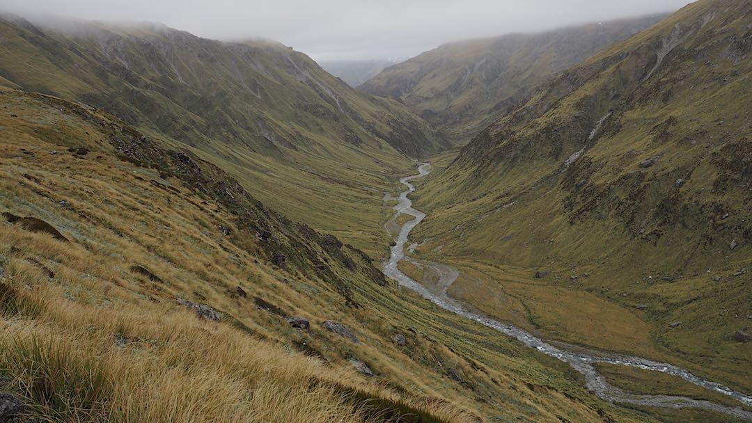 The upper Hokitika River from Frew Saddle. |  Frew/Toaroha Saddles, Westland